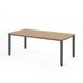 Hammerbacher Bureau droit à 4 pieds carrés - 200x100 cm