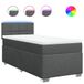 VidaXL Boxspringbed met matras, donkergrijs, 180x200 cm, gestoffeerd