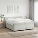 vidaXL Boxspringbed met matras, lichtgrijs, 200 x 200 cm, fluweel