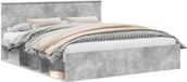 vidaXL Cadre de lit avec tête de lit Béton 180 x 200 cm Bois traité