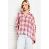 LOLALIZA geruit blouse roze