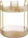 Songmics Make-up Organizer Roterende Cosmetische Organizer Rond 2 Niveaus Cosmetische Opslag Verstelbare Kaptafel Cadeau Idee Champagne Goud
