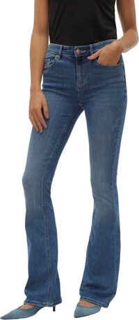 Vero Moda VMFLASH Flared Jeans - Medium Blue Denim - W28/L32