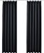 vidaXL Gordijnen - verduisterend - met haken - 2 stuks - 140x175 cm - zwart