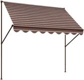 Angerer Klemluifel (donkerbruine, beige strepen, 300 cm breit)