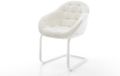 DELIFE Gaio-Flex Sledestoel Sledemodel Vlak Wit Bouclé Zacht Beige