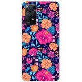1001 coques Xiaomi Siliconen hoesje compatibel met Xiaomi Redmi Note 11 Pro Plus 5G Exotic Flowers