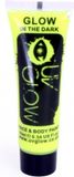 Merkloos Glow in the dark schmink - geel - neon - tube - 10 ml