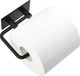 Merkloos Toiletpapierhouder Zonder Boren - Geborsteld Roestvrij Staal - Design Wc-Rolhouder - Zwart - Zelfklevend