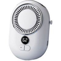 ELVANZA Veelzijdige nekventilator met verkoelend effect, halfgeleiderkoeling, batterij met hoge capaciteit van 1.200 mAh, laag geluidsniveau, wit