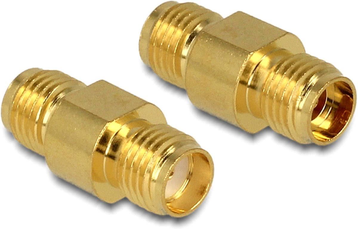 DeLOCK 88478 SMA SMA Goud kabeladapter/verloopstukje