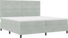 vidaXL Lit plateforme Gris clair velours 200 x 200 cm