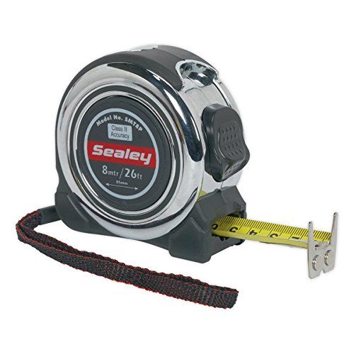 Sealey SMT8P 8 mtr (26 ft) Professionele meetlint, Zilver