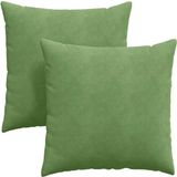 vidaXL Zitkussens 2 stuks Lichtgroen 80 x 80 cm Corduroy stof
