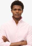 Superdry Oxford overhemd met lange mouwen voor heren - Maat M - Katoen - City Pink