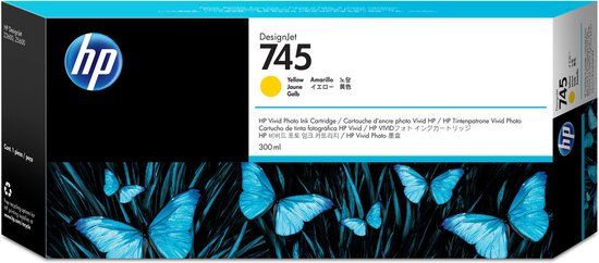HP 745 Gele DesignJet Inktcartridge - 300 ml