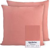 Komfortec Set van 2 Premium Jersey Kussenslopen 40x40 cm - Roze