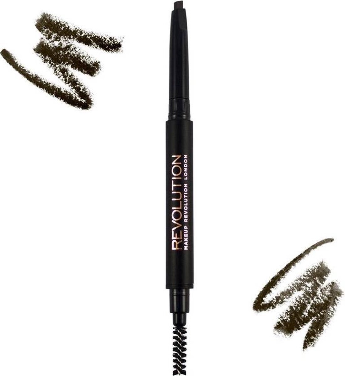 Makeup Revolution - Duo Brow Definer Dark Brown -