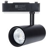 Led-railspot met drie draden, zwart, 24 W