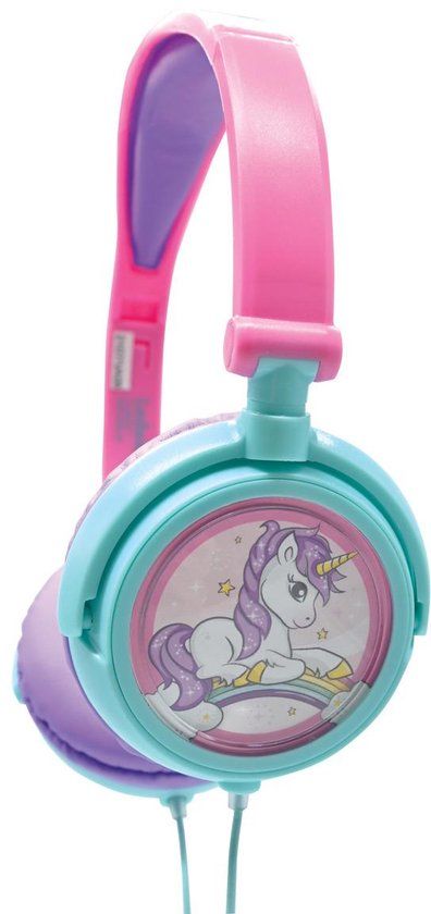 Lexibook Unicorn Stereo Bedrade Opvouwbare Koptelefoon met veilige volumebeperking