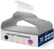 SereneLife Kleerhangers, Fluwelen Hangers, Antislip Zware Duurzame Kledinghangers Set-10Stuks-Duurzaam met 360° Draaihaak