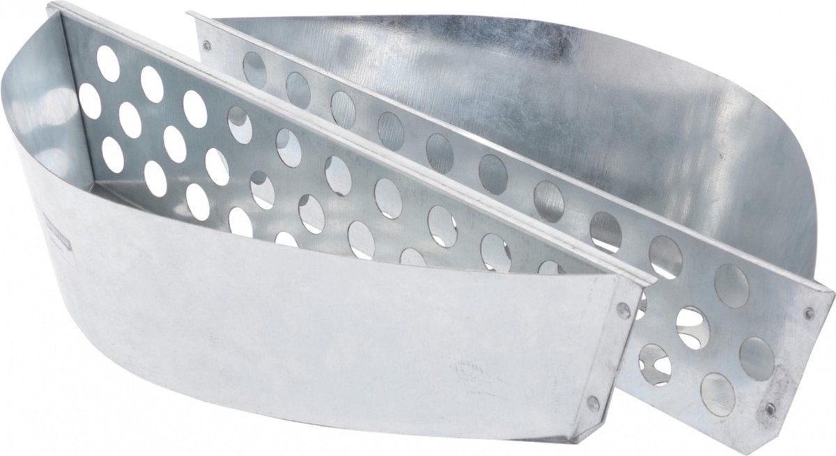 BBQ Houtskool Brikettenhouder 2 Stuks Zilver
