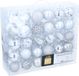 Giftsome Zilveren Kerstballen Set - 60 Kunststof Kerstballen - Incl. Zilveren Piek - Kerst Decoratie - Ø6/7 cm