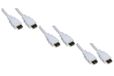 LINK LKCHDMI10B03 HDMI-kabel, 4K, 1 m, vergulde contacten, wit, compatibel met pc, notebook, HDTV3, 3 stuks