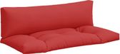 vidaXL Palletkussens 2 st stof rood