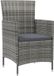 vidaXL 5-delige Tuinset met Kussens, Poly Rattan, Grijs