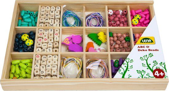 Lena Grote Houten Kralen Cassette - Multicolor