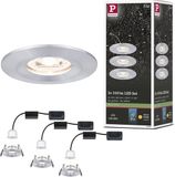 Paulmann Nova Mini Coin Set de spots encastrés LED - 3x4W - 2700K - Rond - Alu
