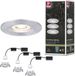 Paulmann Nova Mini Coin Set de spots encastrés LED - 3x4W - 2700K - Rond - Alu