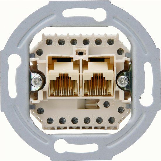 Kopp 33369402 UAE-, IAE-, ISDN-contactdoos Inzetstuk 1 stuks Aluminium