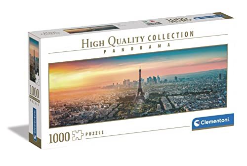 Clementoni Collection-Paris-1000 Made in Italy, 1000 stukjes landschappen, puzzel stad, plezier voor volwassenen, meerkleurig, medium, 39641