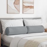 VidaXL Bolster kussens stof lichtgrijs ø 25 x 70 cm