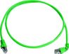 Telegärtner 100008850 RJ45 Netwerkkabel, patchkabel CAT 6A S/FTP 7.5 m Groen Vlambestendig, Met anti-kniktule 1 stuk(s)