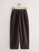 Next Dames Broek van linnen met textuur en wijde, ronde pijpen - Tall - Chocolate Brown
