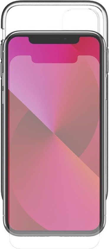Muvit, Hoesje + pakket met gehard glas Geschikt voor Apple iPhone 11 RECYCLETEK SOUPLE, Transparant