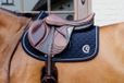 Kentucky Horsewear Tapis de selle ouate d'oignon matelassage 3D logo jumping marine