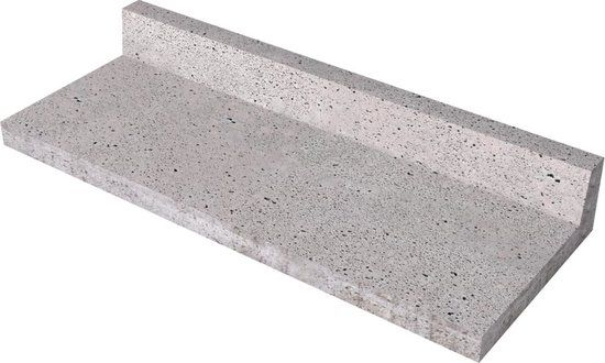 Merkloos Gardenlux L-element gewapend grijs 100 x 40 x 15 cm