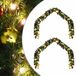 VidaXL Couronne de Noël PVC vert