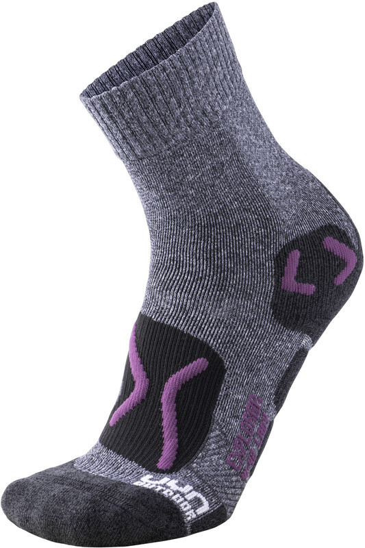 UYN Trekking Outdoor Expl**** Sokken Dames grijs/violet 39/40 2019 Trekking- & Wandelsokken