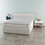 Italian Bed Linnen Bamboo gewatteerde visstrozen met rubberen ringen, 165 x 195 cm, wit