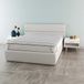 Italian Bed Linnen Bamboo gewatteerde visstrozen met rubberen ringen, 165 x 195 cm, wit