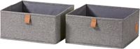 Famanu – Lot de 2 boîtes de rangement en tissu de qualité supérieure pour vêtements 30 x 30 x 15 cm gris