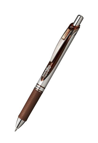 Pentel EnerGel Xm - Gelpen - Bruin, Zilver