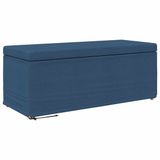 vidaXL Kruk Blauw Stof en Geëngineerd Hout
