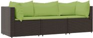 vidaXL Loungeset met Kussens Polyrotan Bruin