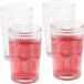 Merkloos Relaxdays Transparante drinkglazen met mandala-patroon - set van 4 - boho-stijl